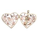 9ct Yellow and Rose Gold Clogau Am Byth Heart Pendant