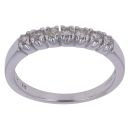 9ct White Gold 0.25ct Brilliant Cut Diamond Half Eternity Ring
