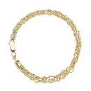 9ct Yellow Gold Twist Bead Bracelet 8"