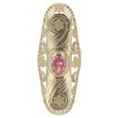 9ct Yellow Gold Pink Gemstone Fancy Ring