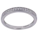 9ct White Gold 0.11ct Diamond Half Eternity Ring