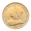1893 Victoria Old Head UK Half Sovereign Coin