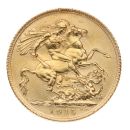 1915 George V Large Head UK Full Sovereign Coin