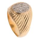 9ct Yellow Gold 0.40ct Diamond Signet Ring