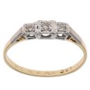 18ct Yellow Gold 0.10ct Diamond Trilogy Ring