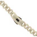 14ct Yellow Gold Monaco Patterned Curb Classic Flex Lock Chain 24"