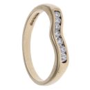 9ct Yellow Gold 0.25ct Brilliant Cut Diamond Wishbone Ring