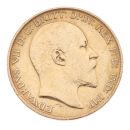 1902 Edward VII Large Head UK Half Sovereign Coin