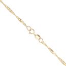 18ct Yellow Gold Fancy Leaf Pendant and Chain 16"