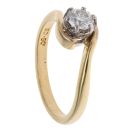 18ct Yellow Gold 0.50ct Brilliant Cut Diamond Twist Solitaire Ring