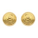 22ct Yellow Gold Concentric Stud Earrings