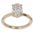 9ct Yellow Gold 2.20ct Oval Cut Lab Grown Diamond Solitaire Ring