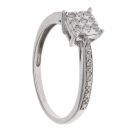 9ct White Gold 0.25ct Diamond Cluster Ring
