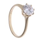 9ct Yellow Gold Cubic Zirconia Single Stone Ring