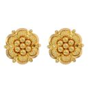 22ct Yellow Gold Floral Stud Earrings