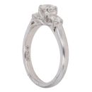 18ct White Gold 0.50ct Brilliant Cut Diamond Trilogy Ring