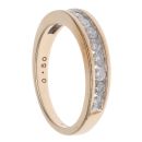 9ct Yellow Gold 0.50ct Brilliant Cut Diamond Half Eternity Ring