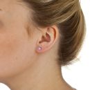 9ct Yellow Gold Lilac Cubic Zirconia Stud Earrings 4mm