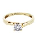 9ct Yellow Gold 0.09ct Diamond Cluster Ring