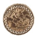 9ct Yellow Gold 1911 George V Half Sovereign Coin Ring