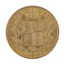 1853 Victoria Young Head Shield UK Full Sovereign Coin