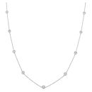 9ct White Gold 1.00ct Brilliant Cut Lab Grown Diamond Necklace 18"