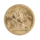 1912 George V Large Head UK Full Sovereign Coin