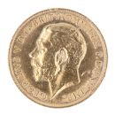 1914 George V Large Head UK Half Sovereign Coin