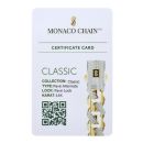 14ct Yellow Gold Monaco Curb Alternate Cubic Zirconia Pave Lock Chain 24"