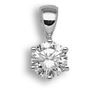 18ct White Gold 0.50ct 6 Claw Diamond Solitaire Pendant