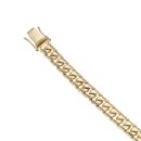 18ct Yellow Gold 0.85ct Brilliant Cut Diamond and Sapphire Cluster Curb Bracelet 7"