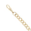 9ct Yellow Gold Patterned and Plain Belcher Bracelet 8.5"