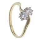 18ct Yellow Gold 0.50ct Brilliant Cut Diamond Two Stone Ring