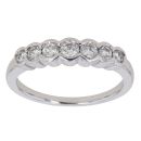 18ct White Gold 0.49ct Brilliant Cut Diamond Half Eternity Ring