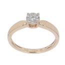 9ct Yellow Gold 0.15ct Brilliant Cut Diamond Cluster Ring