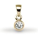 9ct Yellow Gold 0.20ct Rubover Pendant