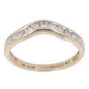 9ct Yellow Gold 0.25ct Brilliant Cut Diamond Wishbone Ring