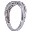 18ct White Gold 0.32ct Brilliant Cut Diamond Two Row Fancy Ring