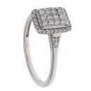 9ct White Gold 0.36ct Diamond Cluster Ring