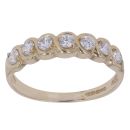 9ct Yellow Gold Cubic Zirconia Half Eternity Ring