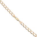9ct Yellow Gold Plain Curb Chain 22"