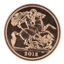 2018 Elizabeth II Fifth Portrait UK Half Sovereign Coin