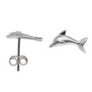 Silver Dolphin Stud Earrings By Icesia