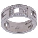 Gucci 18ct White Gold 0.15ct Brilliant Cut Diamond G Logo Ring