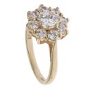 9ct Yellow Gold Cubic Zirconia Cluster Ring