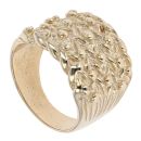 9ct Yellow Gold 5 Row Keeper Ring
