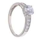 9ct White Gold Cubic Zirconia Single Stone Ring