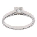 18ct White Gold 0.25ct Princess Cut Diamond Solitaire Ring