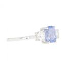 18ct White Gold Diamond And Sapphire Ring