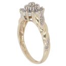 9ct Yellow Gold 0.25ct Brilliant Cut Diamond Cluster Ring